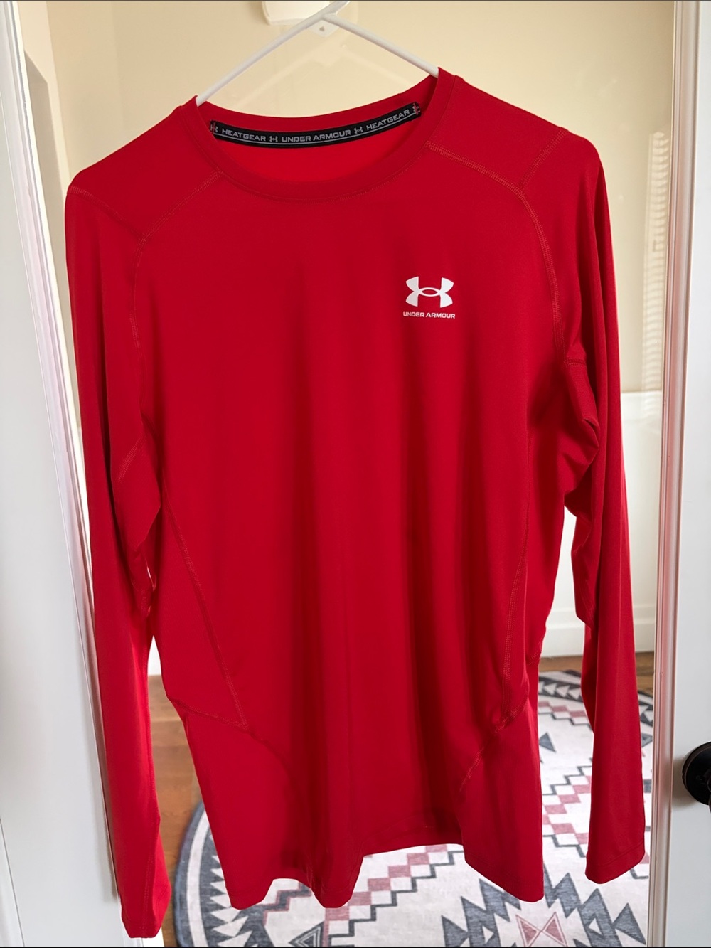 Under Armour Red Long Sleeve HeatGear Performance Top